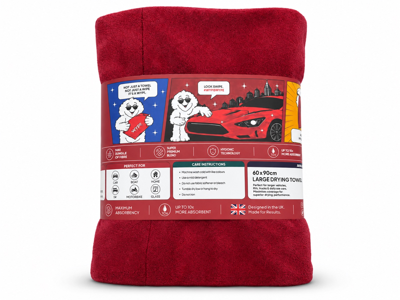 NanoWype+ 60x90 large drying towel packaging