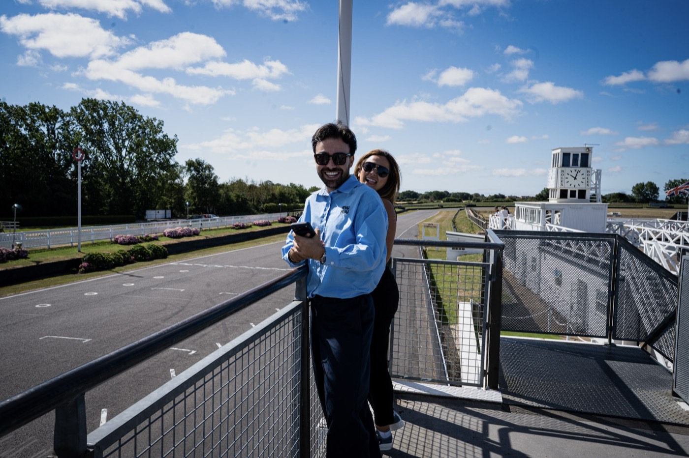 The wype team above the Goodwood start line
