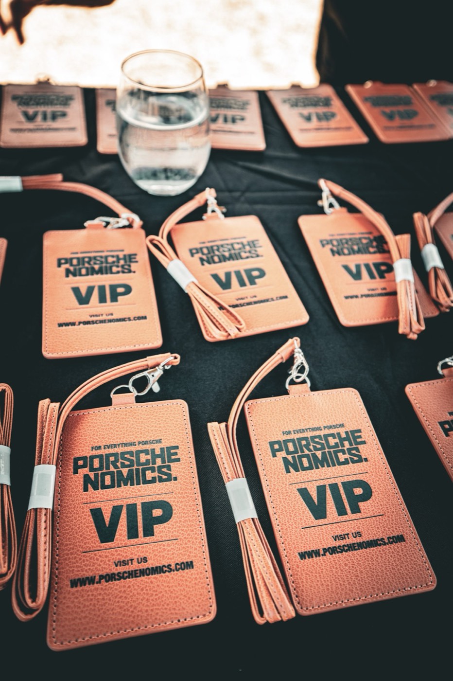 Porschenomics VIP passes on the welcome table